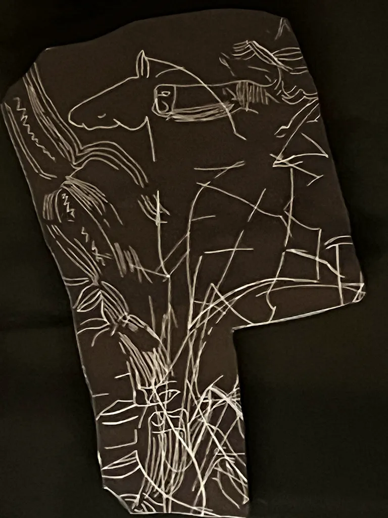 Levantine Cave Art during the Magdalenian - Horse in Profile